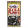 Černé olivy bez pecky Seville premium - plech 350g/150g