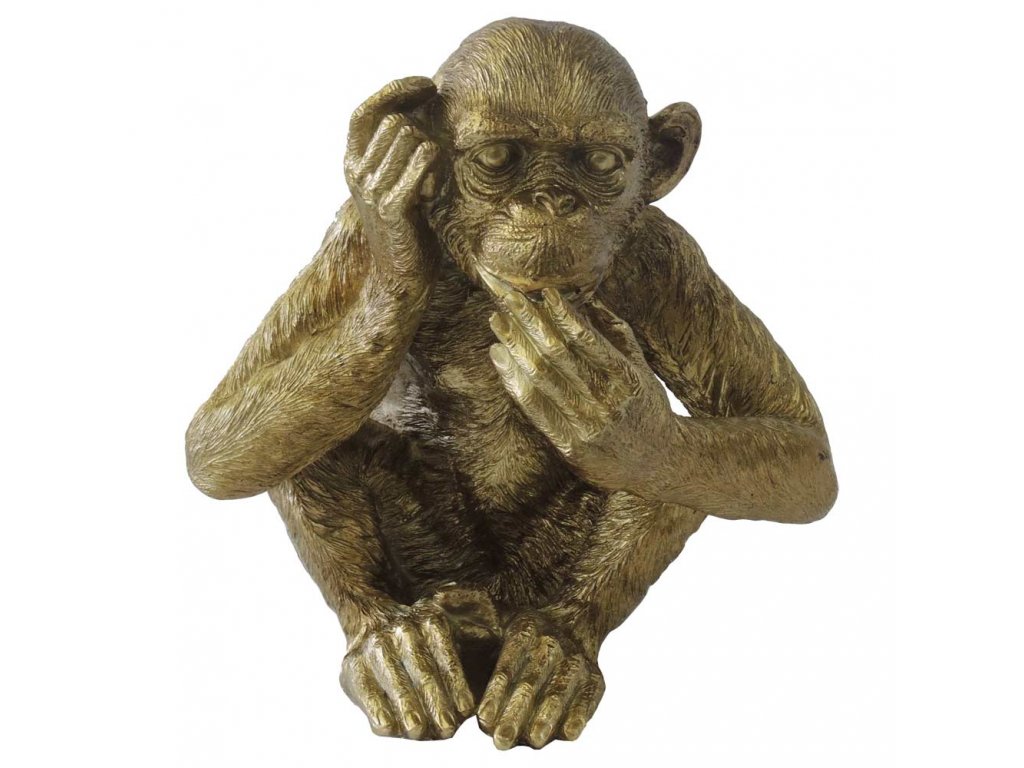 Dekorace opice zakryté ucho 26,5 cm