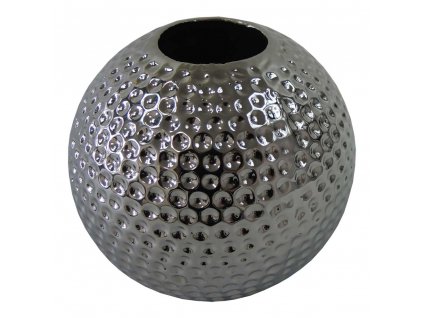 Váza keramická stříbrná 13 cm