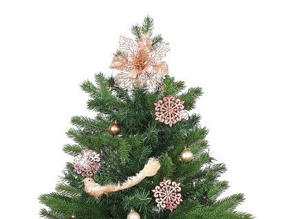 Ozdobený stromeček MĚDĚNÁ VLOČKA 75 cm
