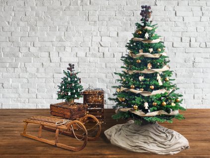 12248 ozdobeny stromecek rustikalni vanoce 150 cm