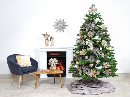 12428 ozdobeny stromecek puvabna champagne 150 cm