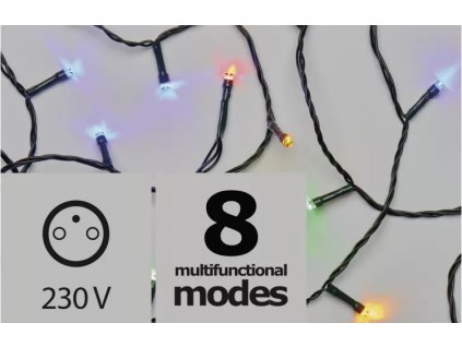 ZAPŮJČENÍ - Vánoční světelný řetěz MULTIFUNČKNÍ 8 MÓDŮ BAREVNOSTÍ 18 m