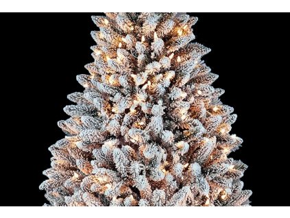 artificial christmas tree pvc snow tree deluxe frosted pine smart led 5 feet