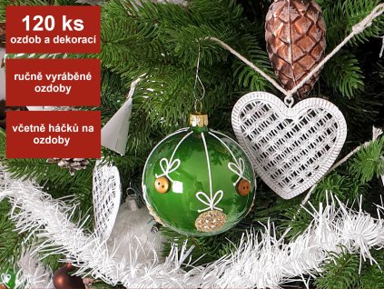 Sada ozdob 120 ks PŘÍRODNÍ ELEGANCE