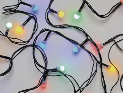 Vánoční světelný řetěz BAREVNÝ 48 m - kuličky