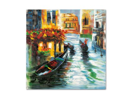 Obraz ručně malovaný, Benátky 100 x 100 cm