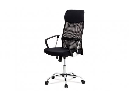 Kancelářská židle černá látka a síťovina / kov