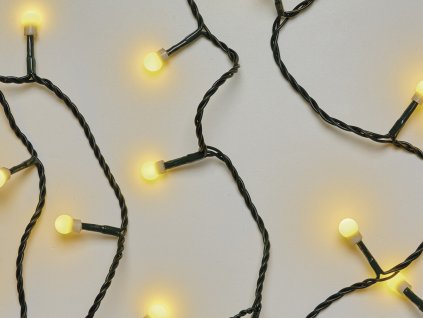 Vánoční světelný řetěz TEPLÁ BÍLÁ 48 m - kuličky