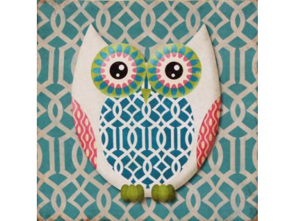 Obraz na plátně sova 28 x 28 cm