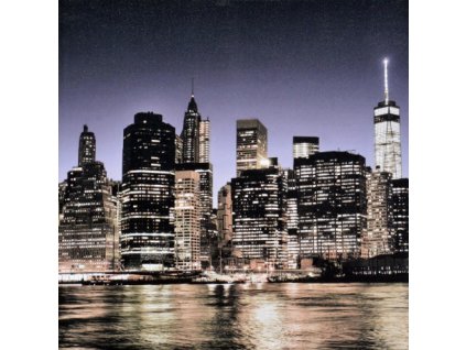 Obraz na plátně noční New York 70 x 70 cm