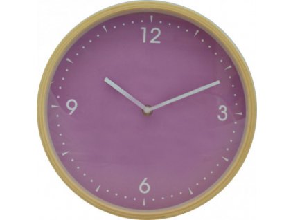 Nástěnné hodiny růžové 25 cm