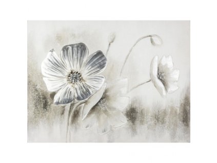Ručně malovaný obraz s květinami 90 x 120 cm