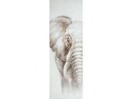 Ručně malovaný obraz slon 40 x 120 cm