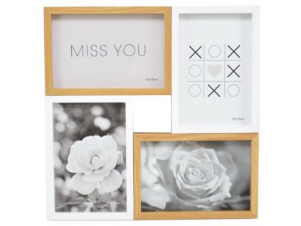 Dvojbarevný multirám pro 4 ks fotografií 10 x 15 cm