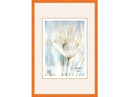 Dřevěný fotorámeček oranžový 40 x 60 cm