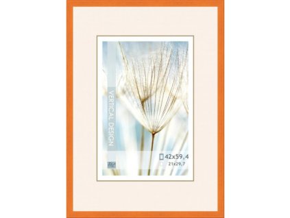 Dřevěný fotorámeček oranžový 42 x 59,4 cm