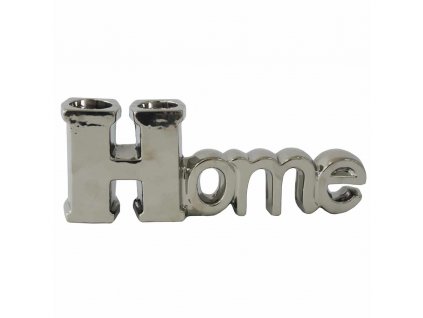 Nápis Home keramický stříbrný 12 cm