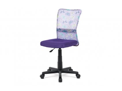 Kancelářská židle fialová látka / plast