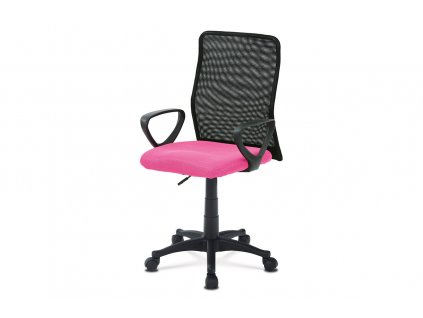 Kancelářská židle růžová látka / plast