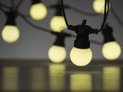 ZAPŮJČENÍ - LED světelný řetěz  – TEPLÁ BÍLÁ 5m - párty žárovky mléčné