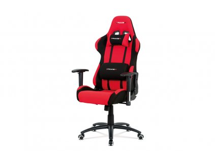 Kancelářská židle červená látka / kov