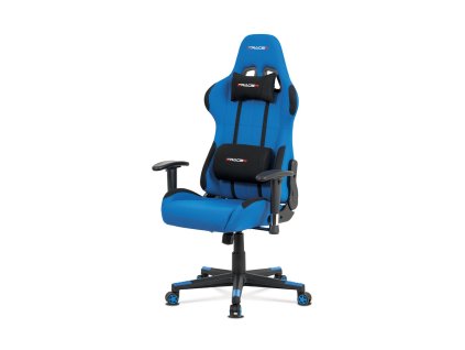 Kancelářská židle modrá látka / plast