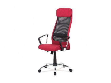 Kancelářská židle bordó látka / kov