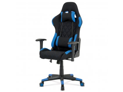 Kancelářská židle modrá látka / plast