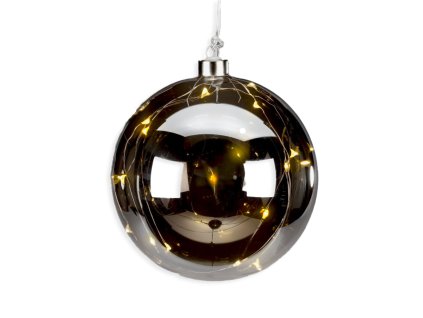 ZAPŮJČENÍ - LED ozdoba šedá 15 cm