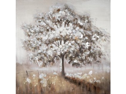 Ručně malovaný obraz strom 100 x 100 cm
