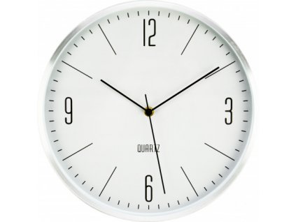 Nástěnné hodiny stříbrné 30 x 30 cm