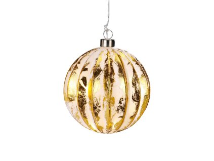 ZAPŮJČENÍ - LED ozdoba bílo-zlatá 15 cm