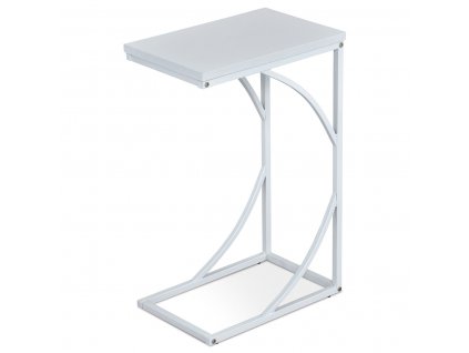 Přístavný stolek bílý / kov 27 x 41 x 63 cm