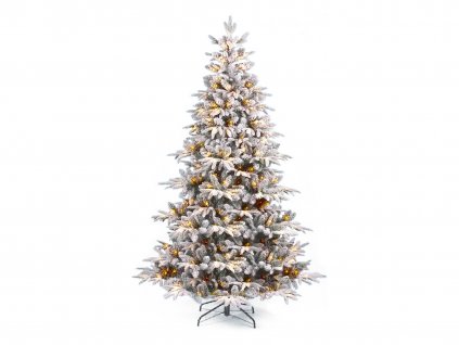 ZAPŮJČENÍ - Vánoční stromek zasněžený DELUXE jedle Anita 180 cm se SMART LED OSVĚTLENÍM