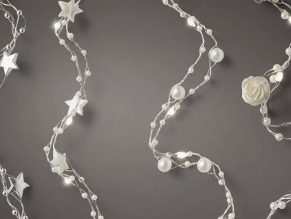 ZAPŮJČENÍ - LED dekorativní drátek s květinami 1,9 m