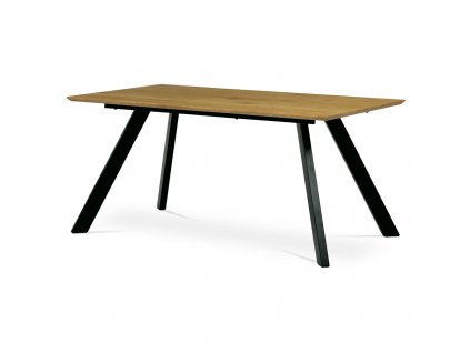Stůl jídelní z MDF desky divoký dub / kov 160 x 90 x 75 cm
