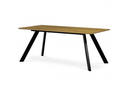 Stůl jídelní z MDF desky divoký dub / kov 180 x 90 x 75 cm