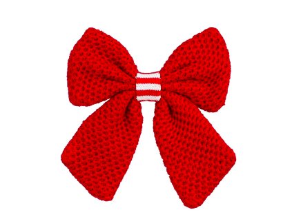 Mašle červená s červeno bílým středem 20 cm