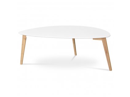 Stůl koferenční 120 x 60 x 45 cm bílá deska / bambus
