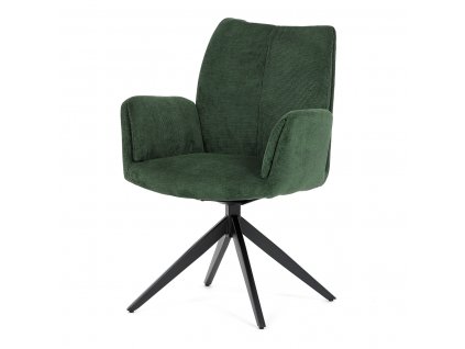 Židle jídelní s otočným mechanismem zelená / kov