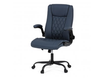 Kancelářská židle tmavě modrá ekokůže / kov