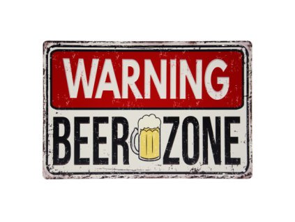 Plechová cedule s nápisem 20 x 30 cm