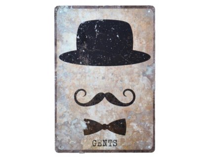 Plechová cedule obličej 20 x 30 cm