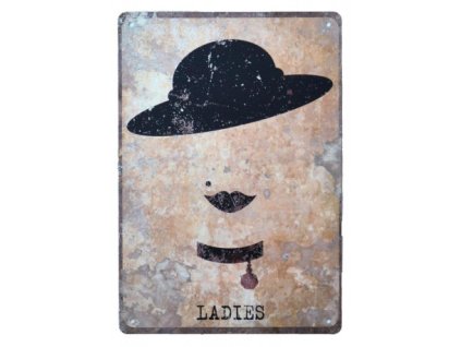 Plechová cedule obličej 20 x 30 cm