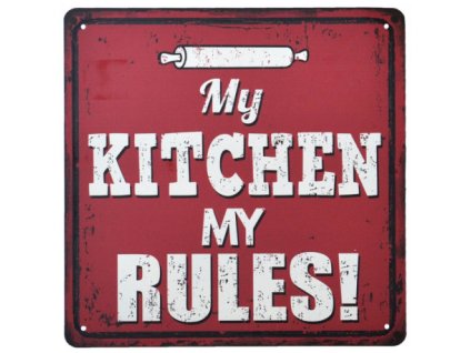 Plechová cedule s nápisem 30 x 30 cm