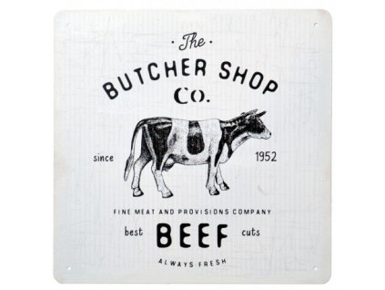 Plechová cedule s nápisem 30 x 30 cm