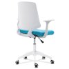 Kancelářská židle modrá látka / plast výškově nastavitelná