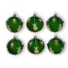 Sada 6 ks ozdob: Ozdoby s knoflíčky a mašličkami 8 cm