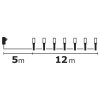 Vánoční světelný řetěz pulzující TEPLÁ BÍLÁ / STUDENÁ BÍLÁ 12 m
